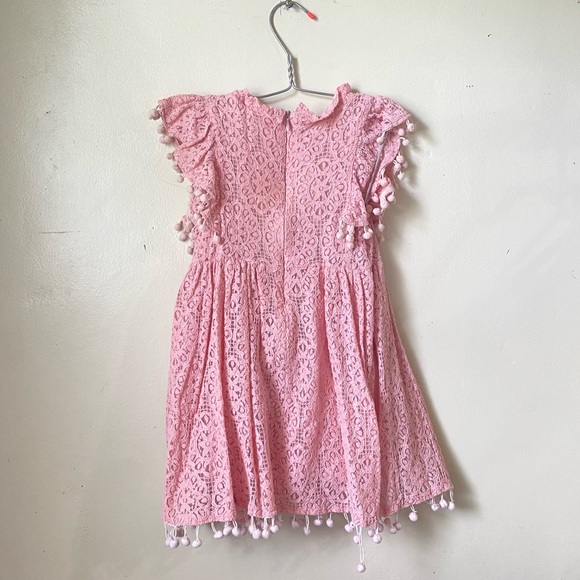 Pompom trim lace dress - Picture 7 of 11